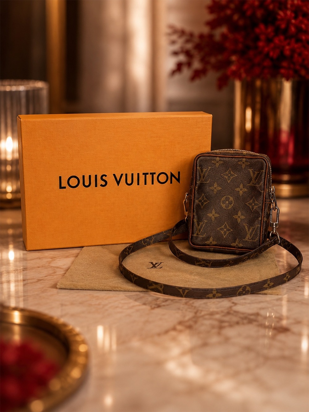 Louis Vuitton Monogram Mini Crossbody Bag | Vintage | Full Set With COA | Rare